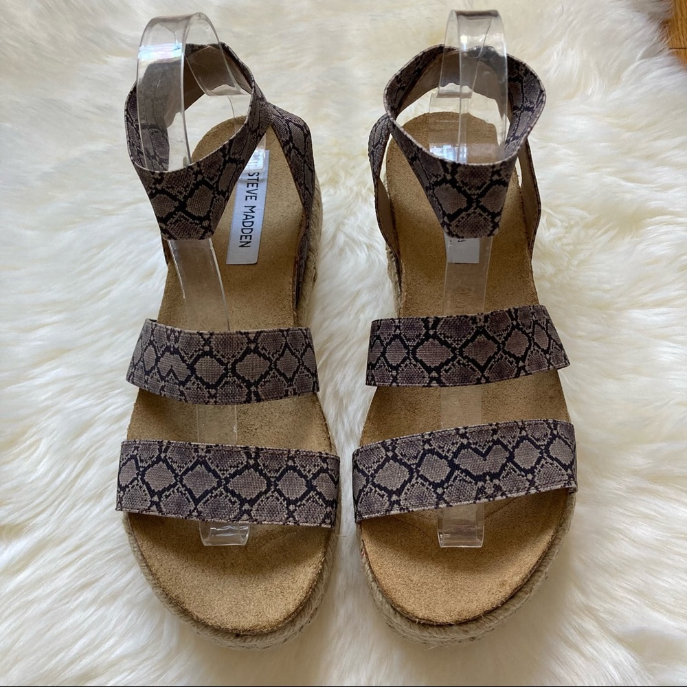 Steve Madden Kimmie Snake Skin Sandals Size 9